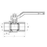 KOD PRODUKTU Strumień nominalny Wymiar A Wymiar L [mm] Wymiar D ART.2200-15 ≥ 5 m3/h Rp 1/2 59 15