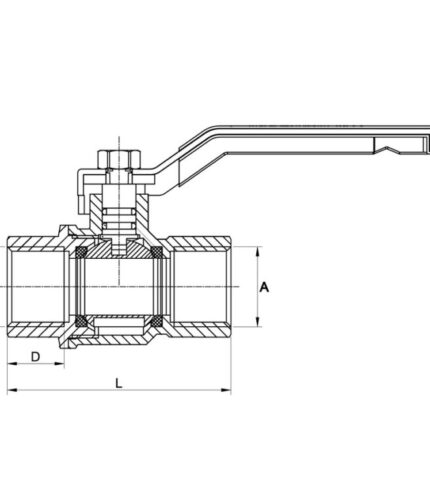 KOD PRODUKTU Strumień nominalny Wymiar A Wymiar L [mm] Wymiar D ART.2200-15 ≥ 5 m3/h Rp 1/2 59 15